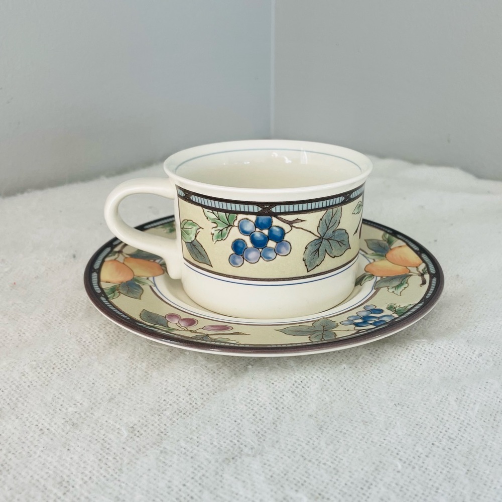 Mikasa Garden Harvest Cup and Saucer Set